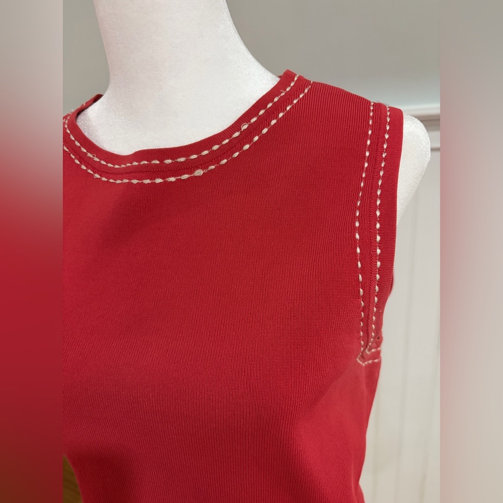 Sleeveless Top with Stitch Detail